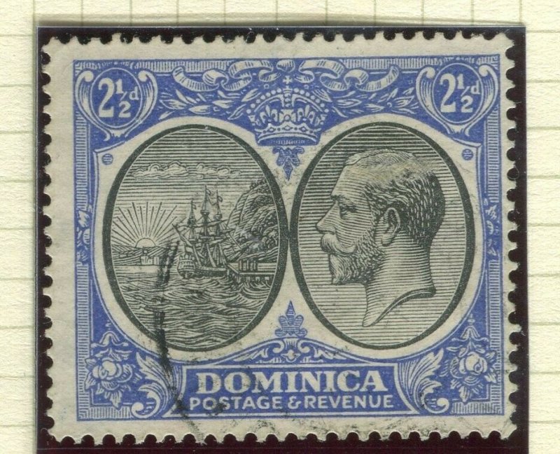 DOMINICA; 1933 early GV issue Mint hinged 2.5d. value 