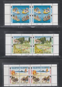 Jersey # 617b-625b, Scenic Views Booklet Panes, Mint NH, 1/2 Cat