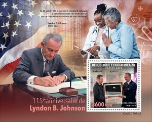 C A R - 2023 - Lyndon B Johnson - Perf Souv Sheet - Mint Never Hinged