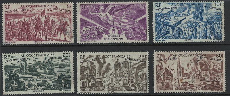 French West Africa Scott C5-C10 Mint & Used! Complete Set!