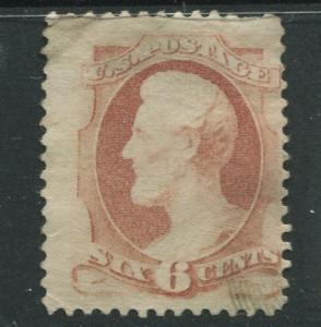 USA - Scott 186 - Lincoln Issue - 1879 - Used - Single 6c Stamp