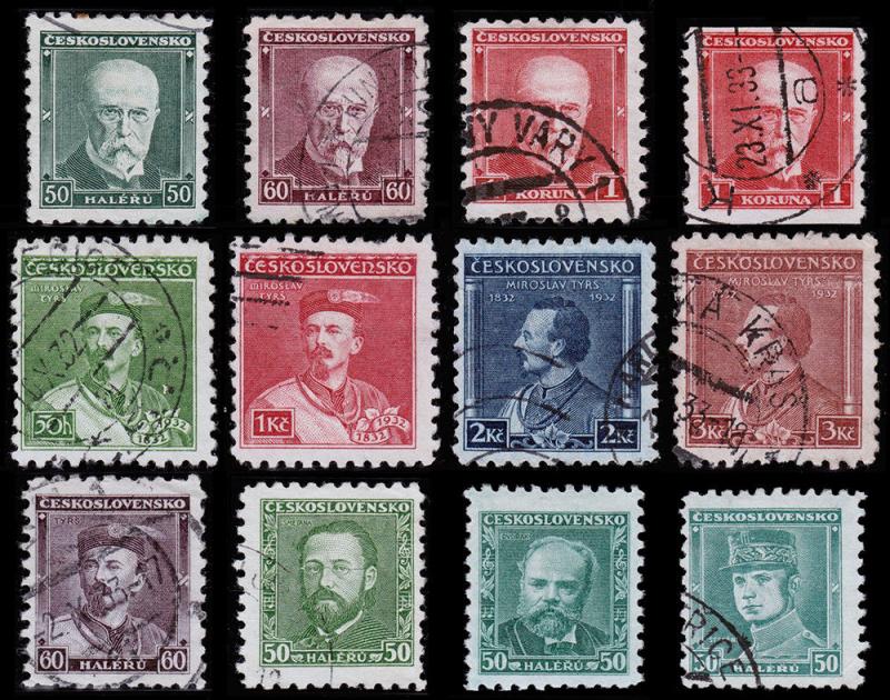 Czechoslovakia Scott 168 // 208 (1930-35) Used/Mint H F-VF Complete Sets B