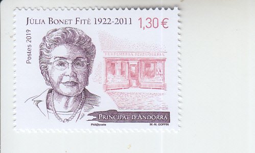 2019 Fr Andorra Julia Bonet Fite   Business Woman (Scott 809) MNH