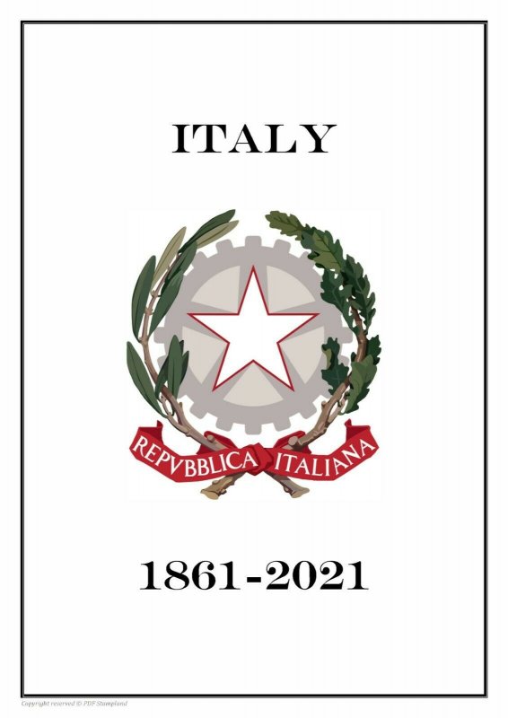 Italy Italia 1861-2021  PDF(DIGITAL) STAMP ALBUM PAGES