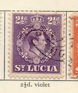 St Lucia 1938-48 GVI Early Issue Fine Used 2.5d. NW-154976 