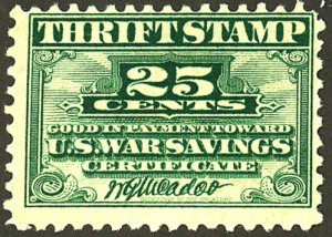 U.S. #WS1 MINT NG LH 