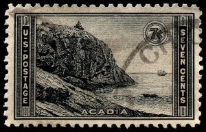 U.S. Scott #746: 1934 7¢ Acadia National Park, Used, VF+