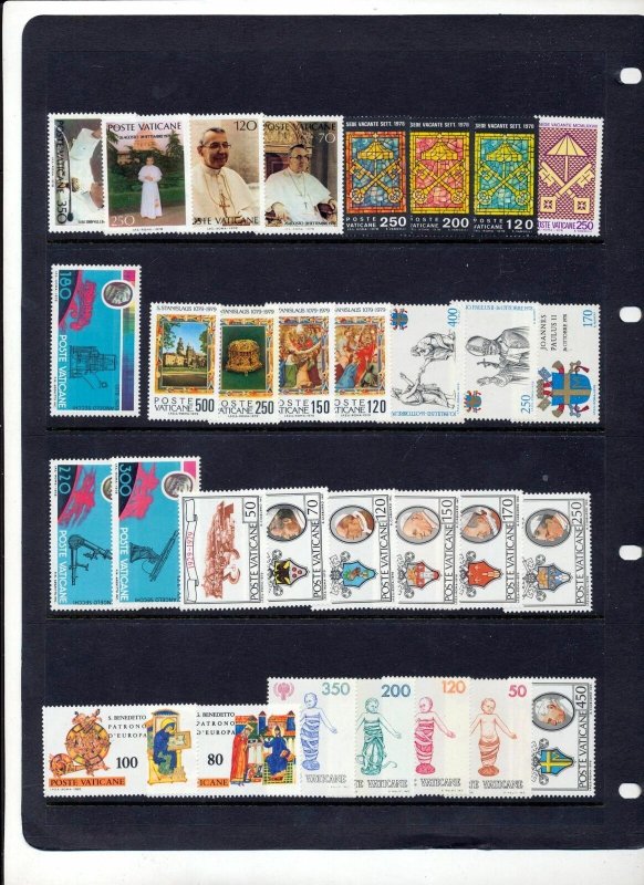 VATICAN 1970s/80s Art Religion MNH Collection(Appx 180 Items) ZA 994