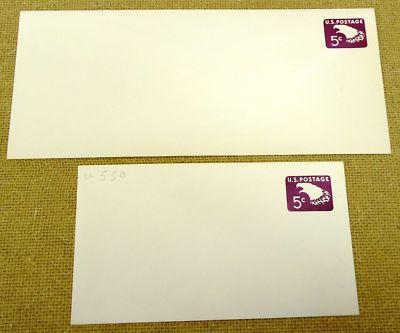 U550 5c U.S. Postage Envelope lot of 2