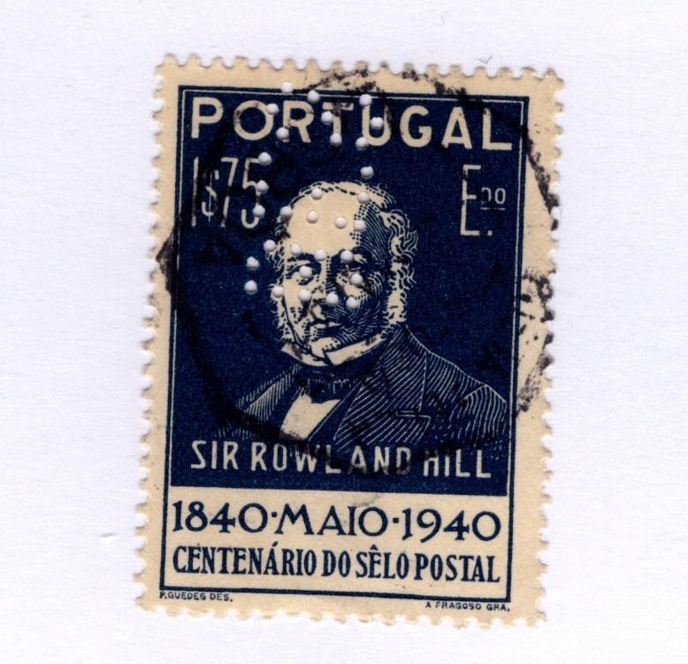 Portugal #602 Perfin Used - Stamp - CAT VALUE $3.50
