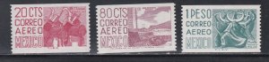 Mexico C347-349, Pictorial Coil Stamps, Mint NH, 1/2 Cat.