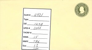 Scott# U421    D127  UPSS#2066  US envelope.