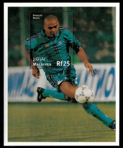 Maldives 1997 - World Cup Soccer - Souvenir Stamp Sheet - Scott #2293 - MNH