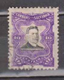 EL SALVADOR  STAMP,USED  10 CENTAVOS, FIGUEROA  1910 #HA8