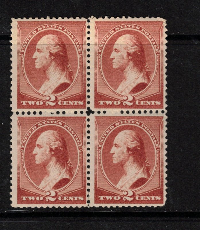 USA #210 Mint Fine Never Hinged Fresh Block