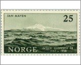 Norway NK 448 International Geophysical Year. Jan Mayen Island 25 Øre Black ...
