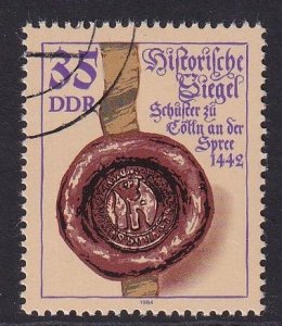 German Democratic Republic DDR  #2425 cancelled 1984  historic seals 35pf