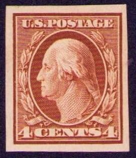 US 4 Cent Imperforate Washington Head MH