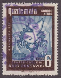 Guatemala C212 Cogwheel & Map 1956