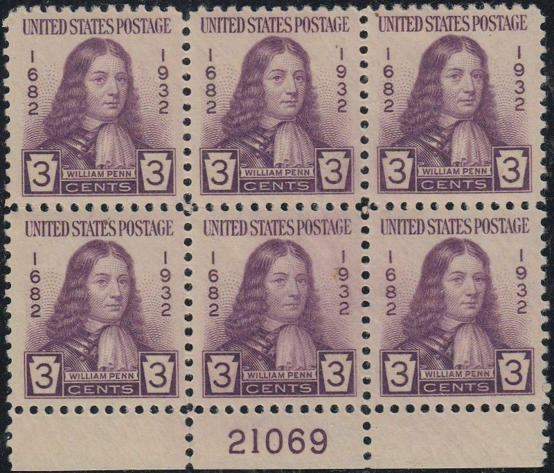 U.S. 724 VF MH PBlk/6 21069 Bot.(42320) 