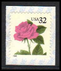 2492 32c Pink Rose Fine MNH Coil