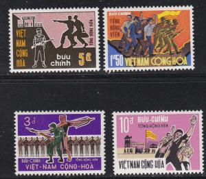 Viet Nam (South) # 358-361, Civilian Mobilization, NH, 1/2 Cat