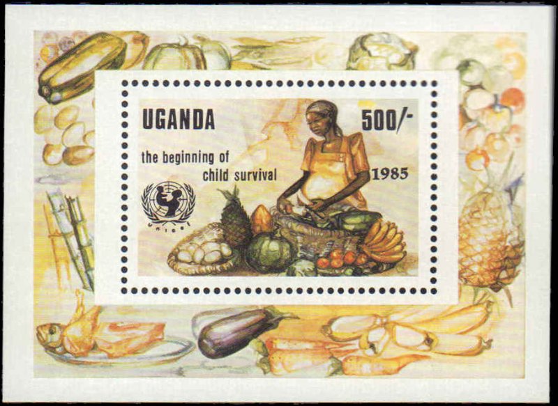 Uganda #448-452, Complete Set(5), 1985, United Nations Related, Food, Never H...