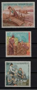 Laos 209-211 MNH Careers Silversmithing Boat Building ZAYIX 0224S0215