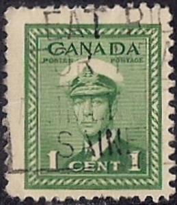 Canada #249 1 cent King George 6 F-VF used