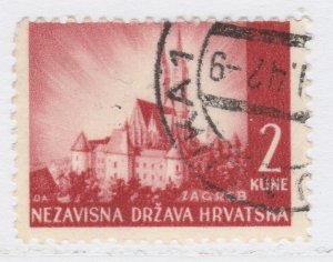1941 Croatia Pictorial Designs 2k Used Stamp A19P11F622-