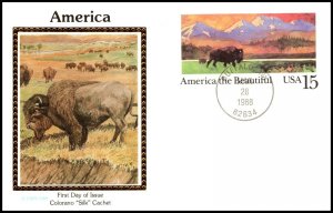 Scott UX120 28 Cents America The Beautiful Postcard Colorano FDC Unaddressed