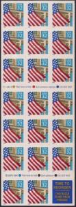 #2920A 32 cents Flag over Porch, Pane mint OG NH VF