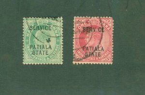 PATIALA INDIAN STATE O27-28 USED BIN $1.00