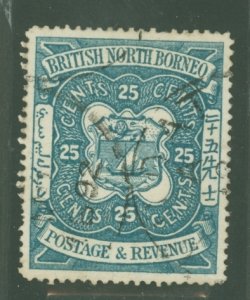 North Borneo #44v  Single