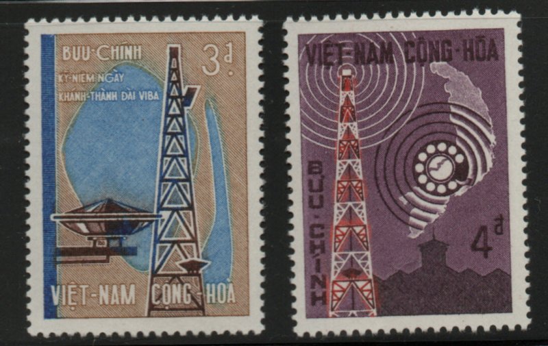 South Vietnam Scott 276-277 MNH** Saigon radio tower set