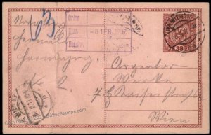 Austria Empire 1917 Rohrpost Pneumatic Mail Postal Card G67155