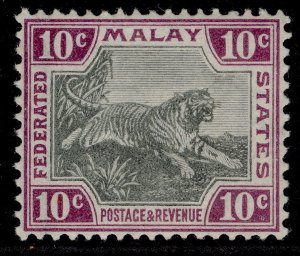 MALAYSIA - Fed Malay QV SG20c, 10c grey & purple, LH MINT. Cat £100. WMK CA