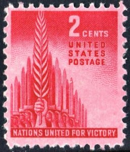 SC#907 2¢ Allied Nations Single (1943) MNH