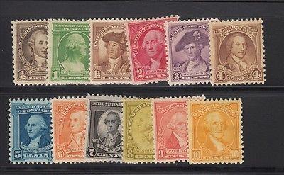 1932 Washington Bicentennial Sc 704-15 MNH singles set