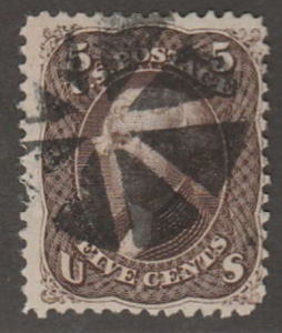 U.S. Scott #76a Jefferson Stamp - Used Single