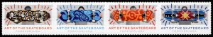 USA 5766b,5763-5766 Mint (NH) Art of Skateboard Strip of 4 Forever Stamps