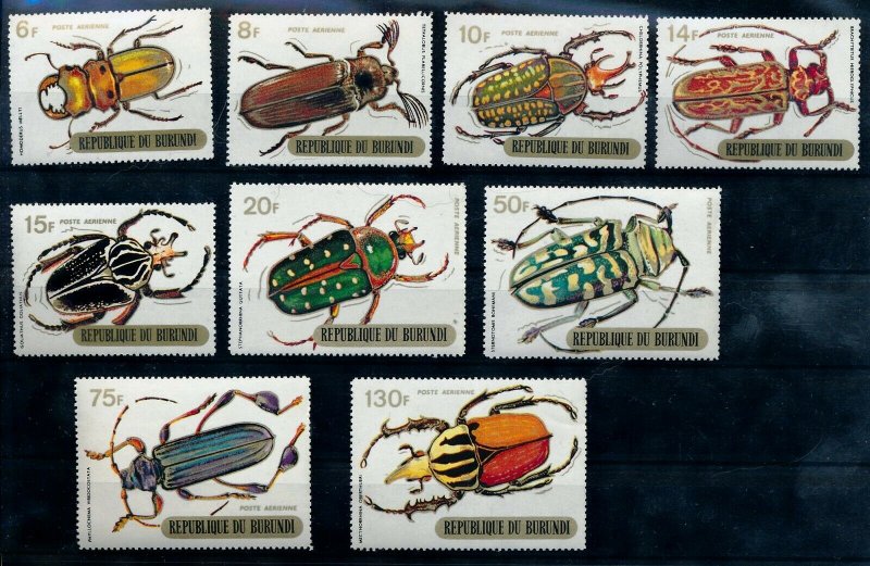 [I1867] Burundi 1970 Airmail Insect good set of stamps very fine MNH $45