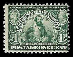 PCBstamps  US # 328 1c Jamestown Exposition, MNH, (9)