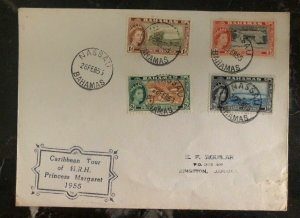 1955 Nassau Bahamas First Day Cover FDC Caribbean Tour Of HRH Princes Margaret