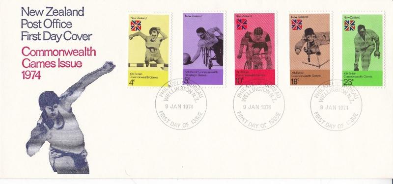 New Zealand 1974 Commonwealth Games FDC Unadressed VGC