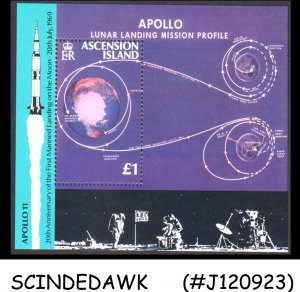 ASCENSION ISLAND - 1989 20th ANNIVERSARY OF MOON LANDING - MIN. SHEET MINT NH