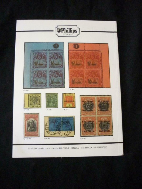 PHILLIPS AUCTION CATALOGUE 1990 BRITISH COMMONWEALTH AND SPECIALISED NEW ZEALAND