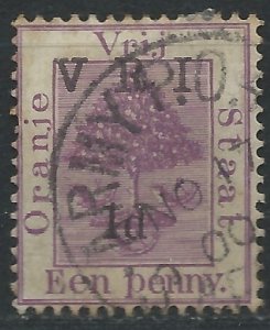 Orange Free State 1900 - 1d VRI overprint - SG124 used