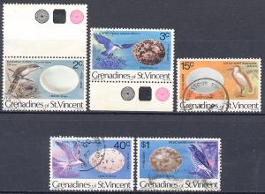 Grenadines of St. Vincent Scott # 133 - 152, sel.of 5, used