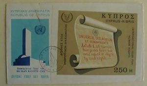 CYPRUS SHEETLET FDC 1968